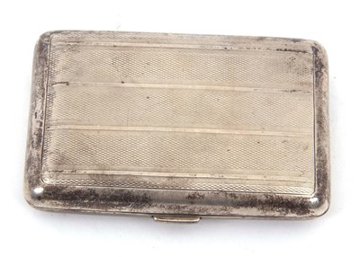 Lot 52 - A George V silver cigarette case of...