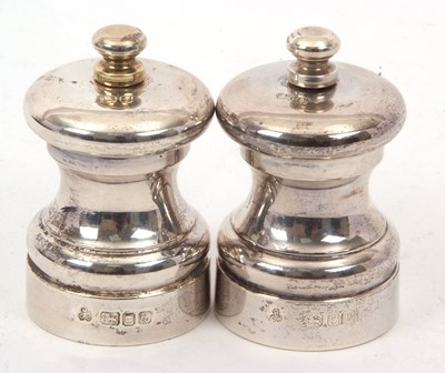 Lot 54 - Pair of Elizabeth II silver salt and pepper...