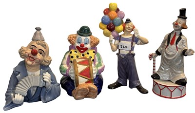 Lot 350 - A collection of contemporary clown models, to...
