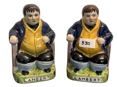 Lot 355 - A pair of Staffordshire-style models of Daniel...