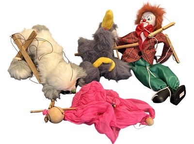 Lot 379 - A group of various marionette puppets