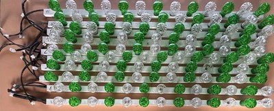 Lot 413 - 10 strips / modules of green and clear circus...