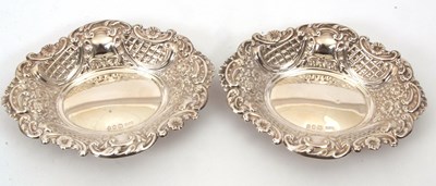 Lot 3 - A pair of hallmarked silver bonbon dishes of...