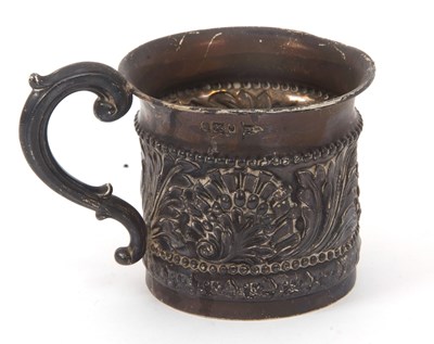 Lot 8 - An Edwardian silver Christening mug, the...