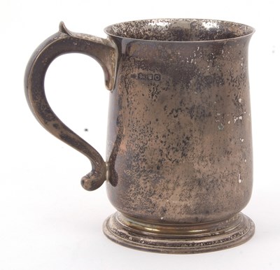 Lot 10 - A George VI silver tankard of slight tapering...