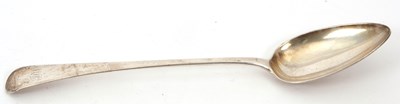 Lot 15 - A George III silver basting spoon, initialled,...