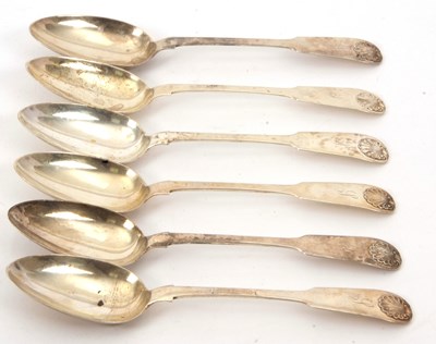 Lot 19 - A set of six William IV Scottish dessert...