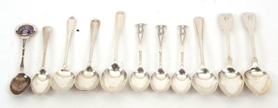 Lot 24 - Eleven hallmarked silver teaspoons of various...
