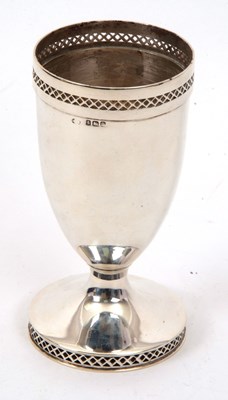 Lot 28 - A George VI silver goblet of vase form having...