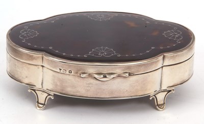 Lot 33 - A George VI silver and tortoiseshell...