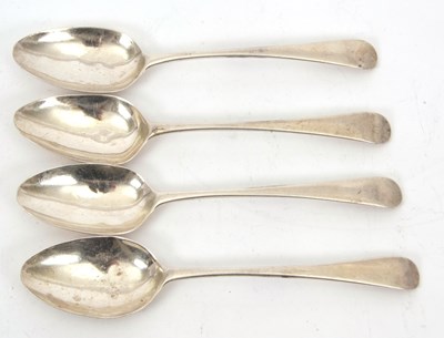 Lot 46 - Four George III Old English Pattern dessert...