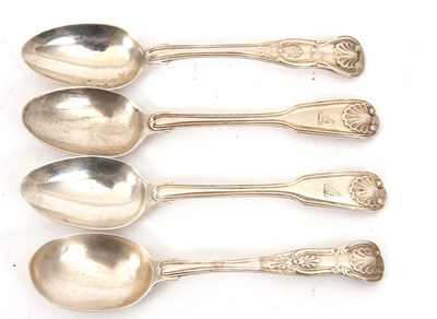 Lot 49 - Group of four silver teaspoons to include a...