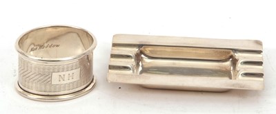 Lot 56 - Mixed Lot: An Elizabeth II silver ashtray of...