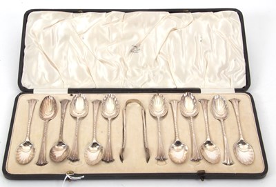 Lot 58 - A cased Victorian silver Onslow pattern set of...