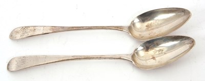 Lot 65 - A pair of George III Scottish silver serving...