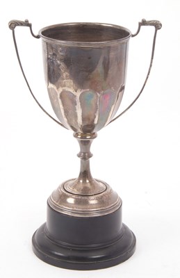Lot 67 - A George V silver twin handle trophy,...