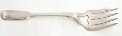Lot 76 - A Victorian fiddle pattern serving fork,...