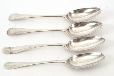 Lot 84 - A group of four mid 18th Century silver base...