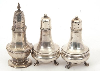 Lot 93 - A pair of early 20th Century silver baluster...