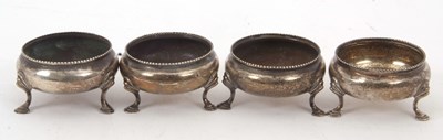 Lot 94 - A set of four late Victorian cauldron salts,...