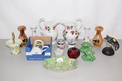 Lot 215 - Mixed Lot: Various candlesticks, turned wooden...