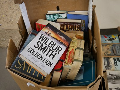 Lot 708 - Assorted books including hardback Wilbur Smith