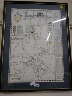 Lot 710 - A map of Aylsham, framed and glazed