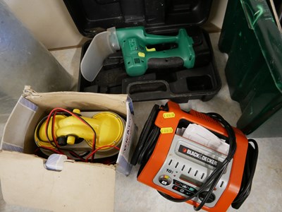 Lot 723 - A pair of garden clippers, boxed, a boat pump...