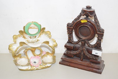 Lot 80 - A continental porcelain gilt decorated pocket...