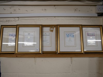 Lot 230 - Group of five coloured prints of wine interest,...