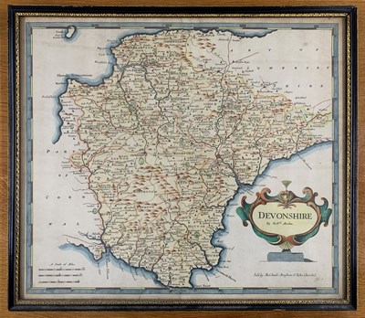 Lot 81 - Robert Morden (1650-1703), 'Devonshire', hand...