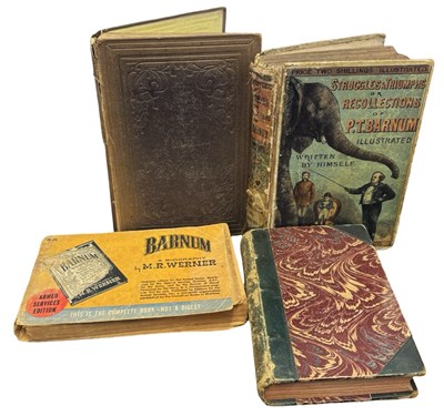 Lot 85a - P T BARNUM: 4 Titles: STUGGLES AND TRIUMPHS;...
