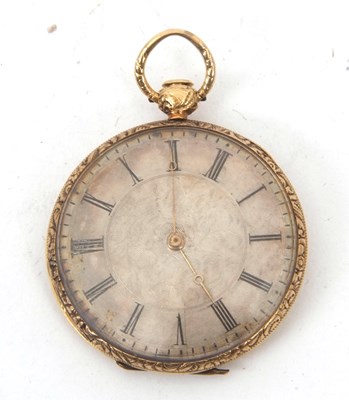 Lot 230 - A continental yellow metal Le Roy pocket watch...