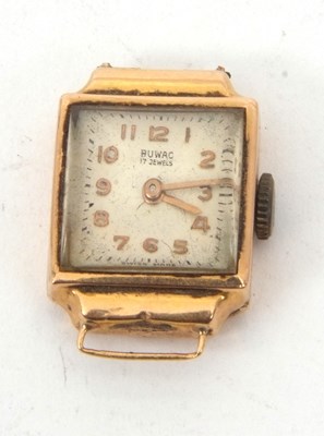 Lot 247 - A high grade yellow metal Euwac ladies watch,...