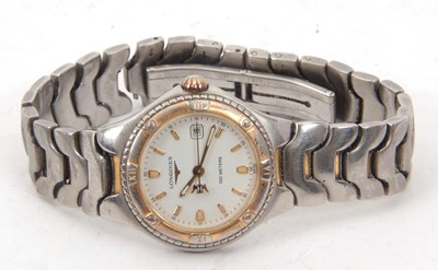 Lot 253 - A ladies Longines stainless steel wristwatch...