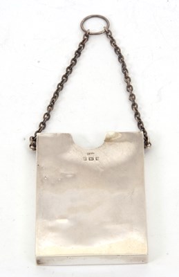 Lot 146 - An Edwardian silver card holder of plain...