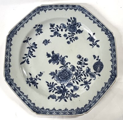 Lot 235 - Chinese Export Porcelain Octagonal Charger Qianlong period c.1760