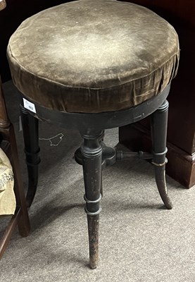 Lot 482 - A late Victorian piano stool on turned legs