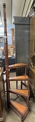Lot 490 - A set of 20th Century mahogany library steps...