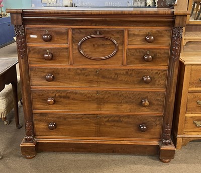 Lot 504 - A Victorian mahogany scotch chest, the body...