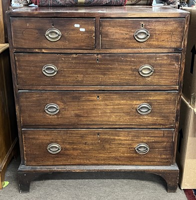 Lot 506 - A George III mahogany chest of two short over...