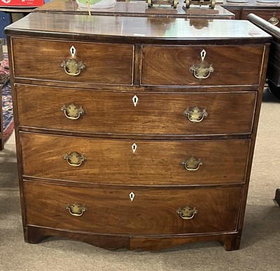 Lot 508 - A late Georgian mahogany chest of two short...