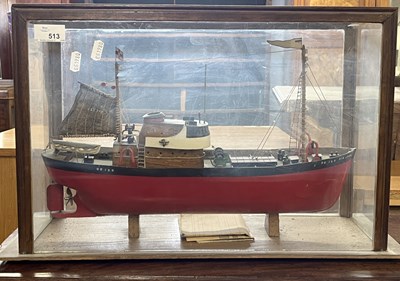 Lot 513 - A scratch built model boat, The Sir John DG159,...
