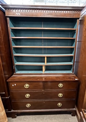Lot 527 - A Georgian mahogany side cabinet with moulded...
