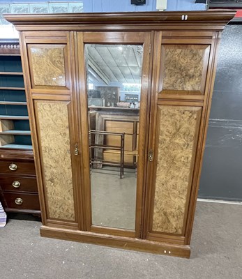 Lot 528 - A late Victorian walnut and burr walnut...