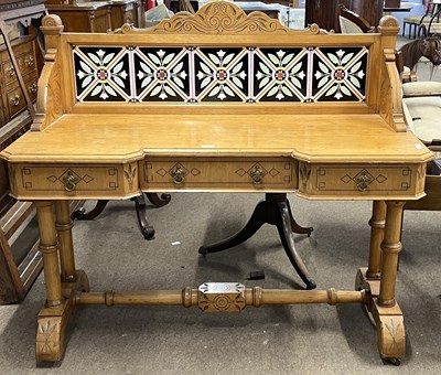 Lot 530 - A late Victorian aesthetic style wash stand or...