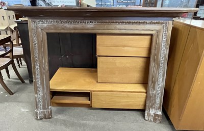 Lot 529 - A 19th Century faded mahogany fire surround...