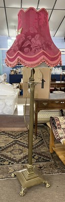 Lot 543 - A 20th Century brass Corinthian column type...