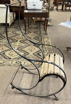 Lot 546 - A Victorian Winfield iron and slatted wood...