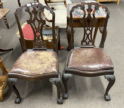 Lot 551 - A pair of Georgian Revival mahogany dining...